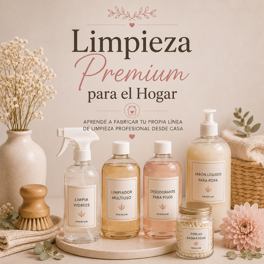 Hogar premium : Aprendé a fabricar tu propia línea de limpieza